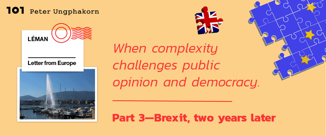When complexity challenges public opinion and democracy. Part 3—Brexit, two years later