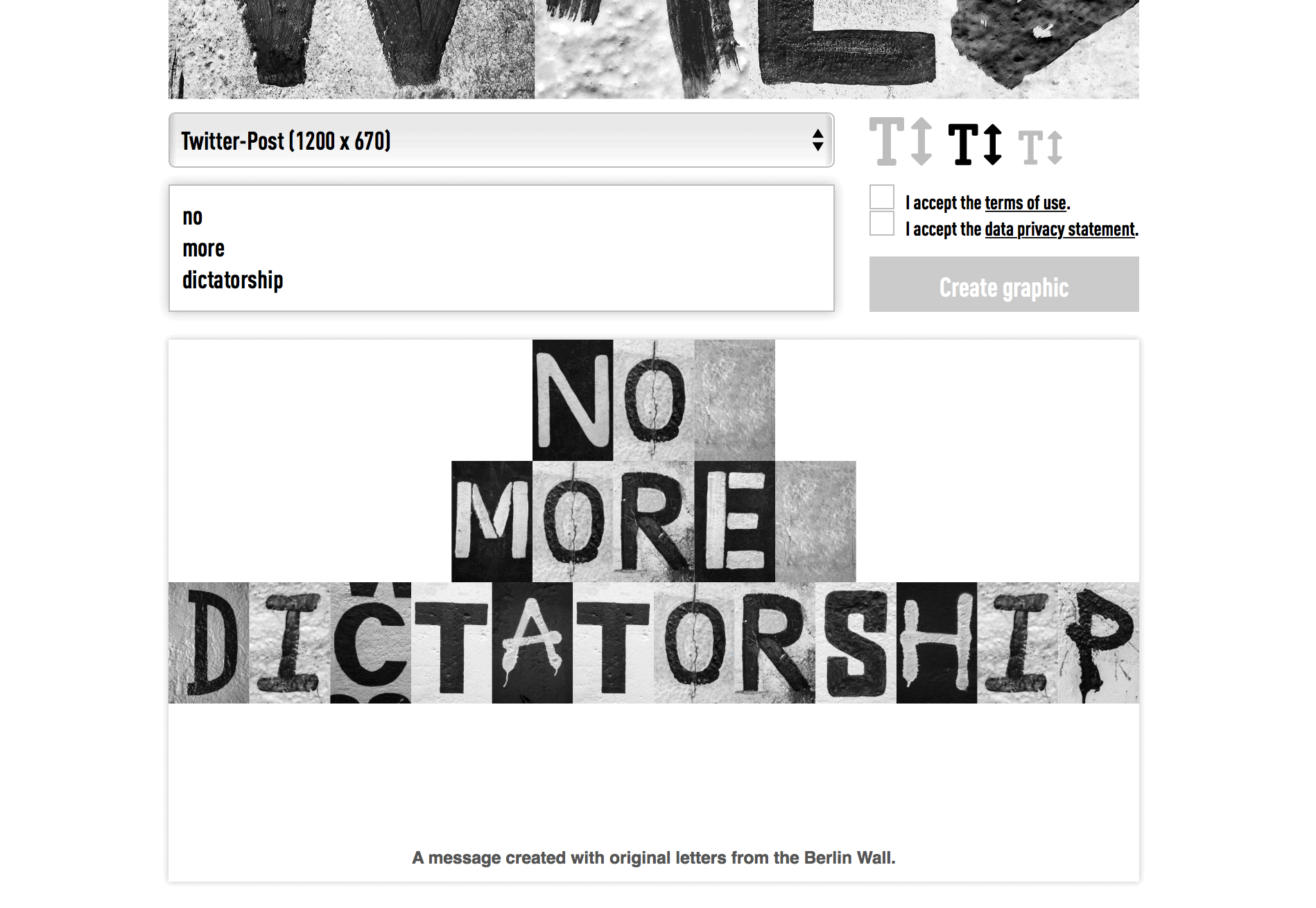 No More Dictatorship Voice of the Wall