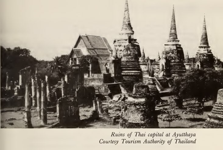 ภาพถ่ายวัดพระศรีสรรเพชญ์ (1987) ที่การท่องเที่ยวไทยใช้ในการประชาสัมพันธ์ (The US Library of Congress)